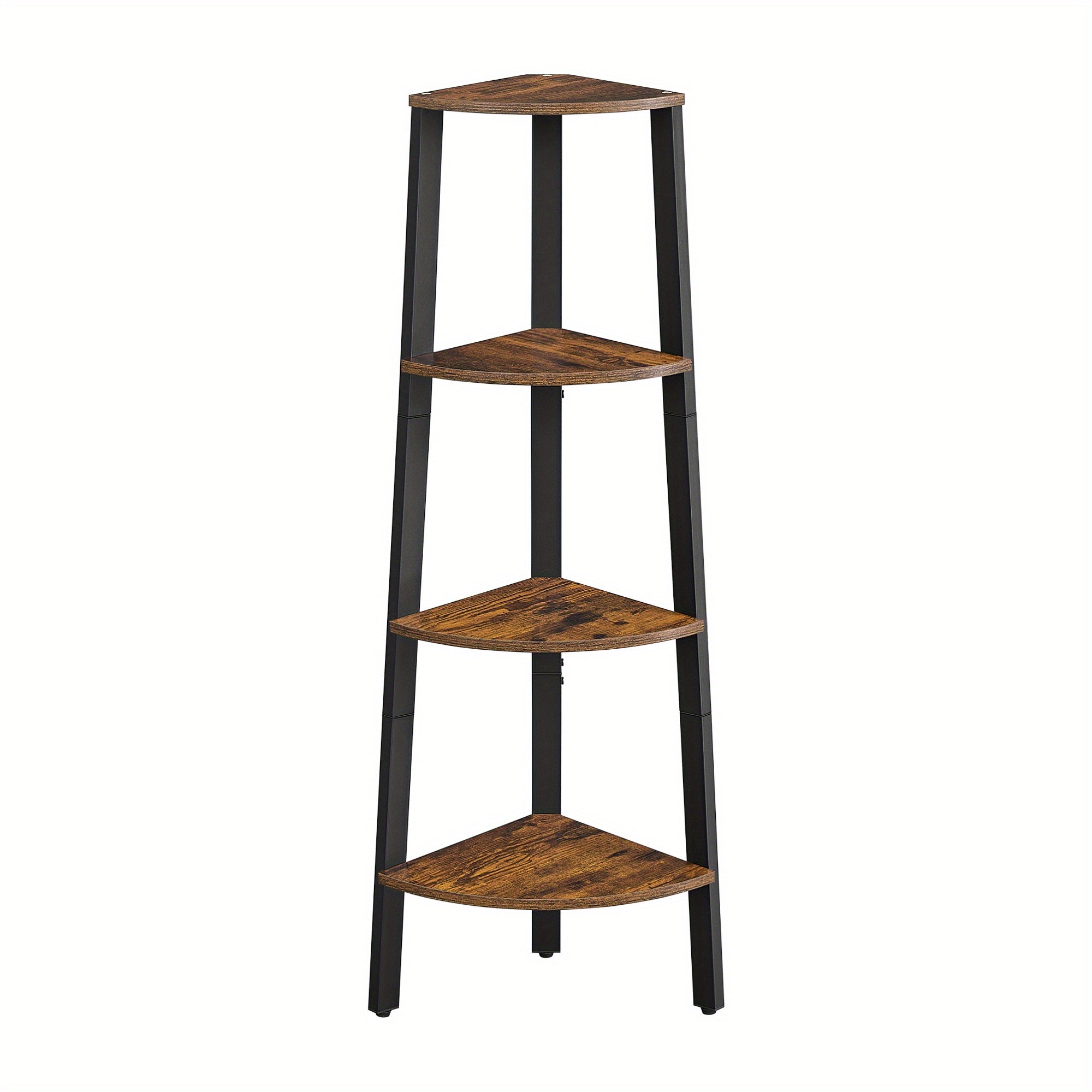 4-Tier Rustic Brown Bathroom Storage Organizer with Industrial Metal Frame, Water  Bath Caddy for Towels, Toiletries & Cosmetics